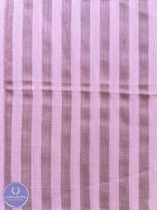 Striped 100% Cashmere Pashmina Stole – Baby Pink & Tan Beige | ishkabella
