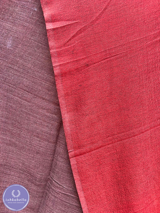 Handwoven Reversible Tinted 100% Cashmere Pashmina Stole – Rust & Metallic Copper | ishkabella